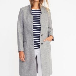 Old Navy brushed fleece grey coat
